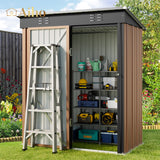 5'x 3'Outdoor Storage Shed with Lockable Door for Backyard Patio Lawn - Light Brown