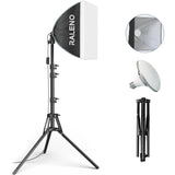 ESDDI Softbox PS075 Led Lighting Kit Photography Equipment Photo Lighting with 40 x 40 cm Reflector and 450W 5400K E27 Socket Led Bulb for Filming Studio Lighting and Portrait Photography