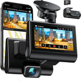 iZEEKER 4K Dash Cam Front and Rear Wi-Fi GPS, 3" Touchscreen, 4K+1080P Dual Dashcam, 1 Pack, New