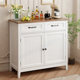 Kitchen Sideboard Buffet Cabinet with Drawer and Adjustable Shelf - Retro