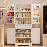 72"H Storage Cabinet for Kitchen - White