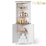 160cm Tall Corner Cabinet - White