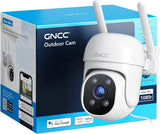 GNCC WiFi Outdoor Security Camera 2K FHD,360° Auto-Tracking,IP66 Waterproof,Night Vision CCTV Camera,APP Control
