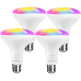 TECKIN Smart Light Bulbs,E26 13Watts RGBCW Multicolor Smart Wifi LED Bulbs, Compatible with Google Home,4PCS.