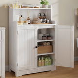 Bathroom Storage Cabinet, Bathroom Floor Cabinet with 2 Doors, 2 Adjustable Shelves, Freestanding, for Dining Room, Kitchen, Living Room - Cloud White