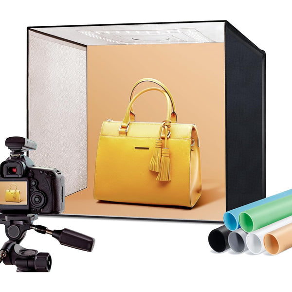 esddi led shooting tent kit ESDDI Photo Studio Light Box 20"/50cm Adjustable Brightness Portable F – Hiapes