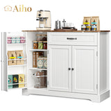 Kitchen Pantry Cabinet with Doors and Shelves, Coffee Bar Cabinet with Storage, Sideboard Buffet Cabinet for Kitchen, Dining Room, Living Room - Retro