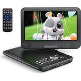 YOTON 12.5" Portable DVD Player with 10.5" HD Swivel Screen for Car and Kids, with Car Charger and AC Adaptor, 1080p, Black