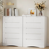 6-Drawer Dresser for Bedroom, Wood Drawer Chest Storage Cabinet for Living Room, Hallway, Entryway, Home Office - White