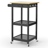 Food Cart with one shelf - Black