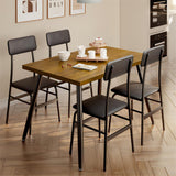 Lofka Dining Table Set for 4,5 Piece Kitchen Table and Chairs for Dining Room & Kitchen, Retro
