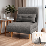 Lofka Futon Sofa Bed, 3 in 1 Convertible Chair Bed for Office | Bedroom,Dark Gray