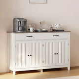 Coffe Bar Buffet Table with 2 Drawers ,Sideboard Buffet Cabinet with Storage,for Kitchen|Dining,Grey