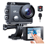 WF Action Cam 4K 60FPS 24MP Sport Camera 40M Underwater Camera Waterproof with Touch Screen Vlog Camera EIS Remote Control 170° Wide Angle
