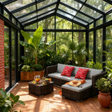 Patio Furniture Set on Sale, Lofka 5 Pieces Outdoor Furniture Set, Conversation Patio Set with Glass Coffee Table,Thicken Gray Cushions, Water Resistant