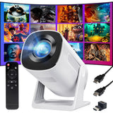 Mini Bluetooth Portable Projector720P, 270° Rotatable Home Cinema Projector, Compatible with Fire Stick, Smartphone, PC, PS5