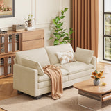 Lofka Cloud Sofa 74.8 Inch Loveseat，Modern Couch with Comfy Double Layer Upholstered Seat Cushion and Breathable Chenille Fabric,2-Seats Sofa for Living Room Bedroom,Beige