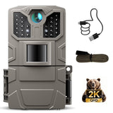 Cocobear Trail Camera 36MP 2K , 850nm IR Night Vision, Motion Detect, 2" Display, IP66 Waterproof