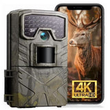 Cocobear Trail Camera 4K 20MP 1080P IP66 Waterproof Design for Wildlife Watching with Low Glow IR LEDs Hunting Cam