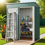 【Shed Deal】Lofka 5x3 Ft Outdoor Metal Shed - Weatherproof Lockable Storage for Tools & Bikes, Includes Anti-Theft Lock & Ventilation,Green