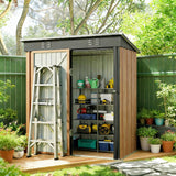 Lofka 5x3 Ft Metal Storage Shed with Lock, Heavy-Duty Galvanized Steel, All-Weather Outdoor Shed for Tools, Bike & Backyard Storage, Easy Assembly