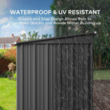 Asofer 6'x4' Shed and Outdoor Storage, Metal Shed with Double Doors & Vents for Garden, Backyard, Patio, Dark Gray