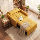 Sleeper Sofa, Lofka 3 in 1 Convertible Single Sofa Bed with Adjustable Backrest for Living Room, Bedroom, Yellow