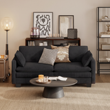 Asofer 71" Corduroy Sofa, 2 Seater Couch for Living Room, Big Loveseat with Double-Layer Cushions, Washable Cover, 2 Pillows, B