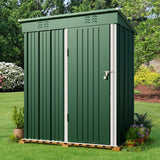 Aiho 5x3 Outdoor Storage Shed for Garden, Patio - Green