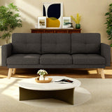 Lofka Couch and Sofa with Large Side Pocket and Breathable Linen for Lounge|Living Room, Dark Gray