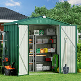 6ft x 4ft Metal Garden Shed for Outdoor Storage