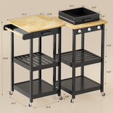 Food Cart with one shelf - Black