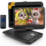 12.5" Portable DVD Player For Car and Kids, 10.5" HD Swivel Screen with Car Headrest Holder USB and SD Card Available, 5-6 Hours Battery Life