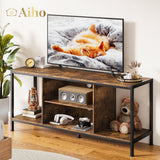 TV Stand for TV to 65 inch with Open Storage Shelves - Retro
