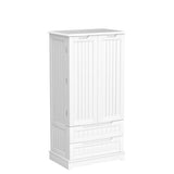 23.7 "W Pantry Cabinet with 2 Doors and 2 Drawers - White