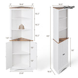 160cm Tall Corner Cabinet - White