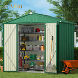 Aiho 6' x 4' Outdoor Storage Sheds with Lockable Double Doors for Garden & Backyard ,Green