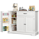 Kitchen Sideboard Buffet Cabinet with Storage Small Coffee Bar Cabinet with Drawer, Noelse Kitchen Pantry Storage Cabinet with 2 Door and 8 Shelves for Bathroom and Living Room