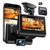 iZEEKER 4K Dash Cam Front and Rear Wi-Fi GPS, 3'' IPS Touchscreen, WDR, Night Vision, Parking Mode, G-Sensor, 2 Mounting Options