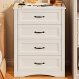 4 Drawer Dresser for Bedroom, Living Room - White