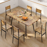 Asofer Extendable Kitchen Table and Chairs Set, Dining Sets for 4 to 6, Dinette Sets Clearance, Retro