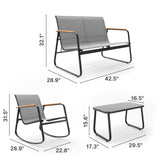 Asofer Patio Furniture Set, All-weather Patio Bistro Set, Potting Bench, for Balcony, Porch, Lawn