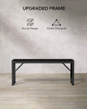 30.4" H Modern Dining Table Set for 4 with 2 Benches - Black