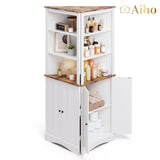 160cm Tall Corner Cabinet - White