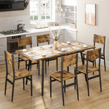 Asofer Extendable Kitchen Table and Chairs Set, Dining Sets for 4 to 6, Dinette Sets Clearance, Retro