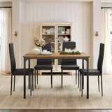 30" Dining Table Set for 4 with 4 Chairs for Home - Retro