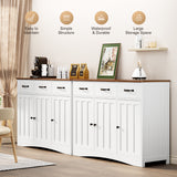 31.9 "H Sideboard Storage Cabinet with 3 Drawers and 3 Doors for Kitchen, Living Room - Retro