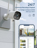 Voger WiFi Smart Security Camera Outdoor Camera, 1080P with IP66 Weatherproof Motion Detection Night Vision,2-Way Audio Cloud Storage ,Works with Google Home ( 2.4Ghz Wifi Only)