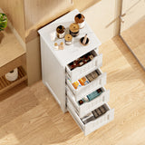Asofer 4-drawer Wooden Storage Cabinet,  33"H for Bathroom, Bedroom, Living room, Corridor