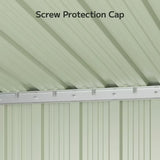 Asofer 6'x4' Steel Storage Shed, Lockable Ventilated Outdoor Tool Shed, Heavy Duty All-Weather Metal Shed for Outdoor Use, Dark Gray